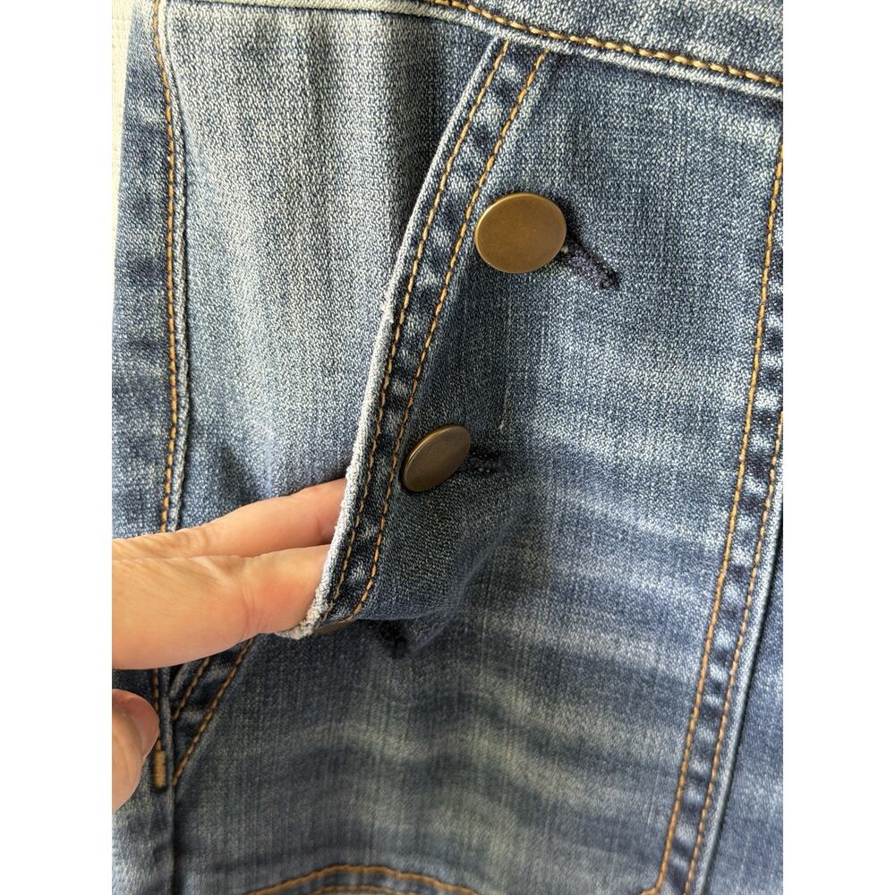 Driftwood Farrah Sailor Flare Jeans Blue Medium Wash Button Front High Rise 27 - Picture 7 of 12